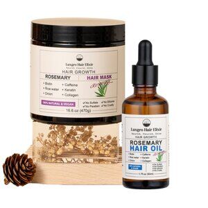 LuxGro Ultimate Duo  Set – Deep Repair Hair Mask & Hair Growth Oil for Nourish